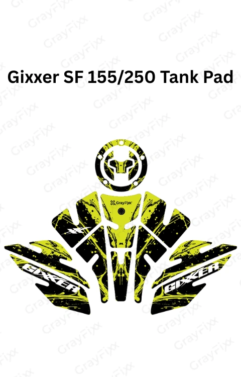 Gixxer SF Full Tank Pad with Knee Pad | Full Tank Pad Compatible with Gixxer SF, Premium Finish, Waterproof, Pack of 1